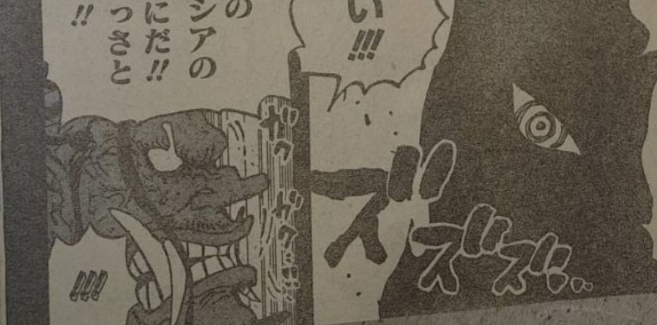 Xebec terkena provokasi Imu di cerita baca komik One Piece 1164 RAW.