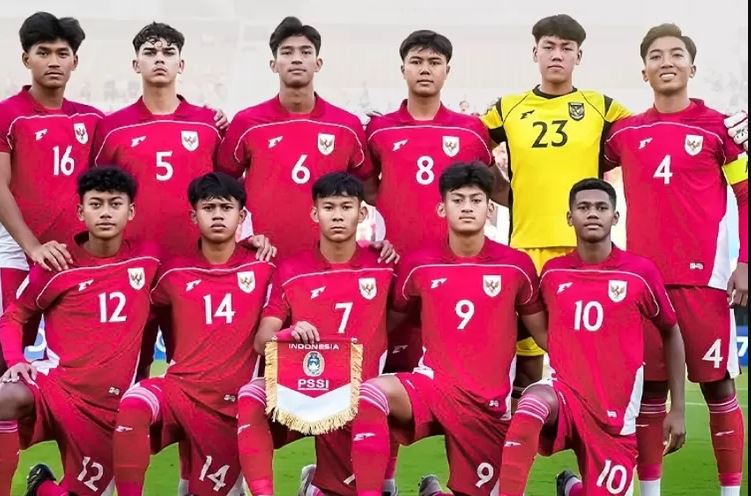 Skuad pemain Timnas U-17 Indonesia.