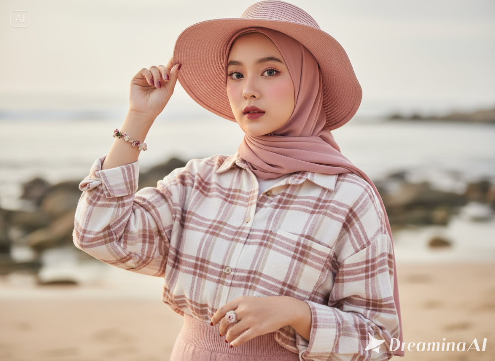 Hasil edit foto stylish dan realistis