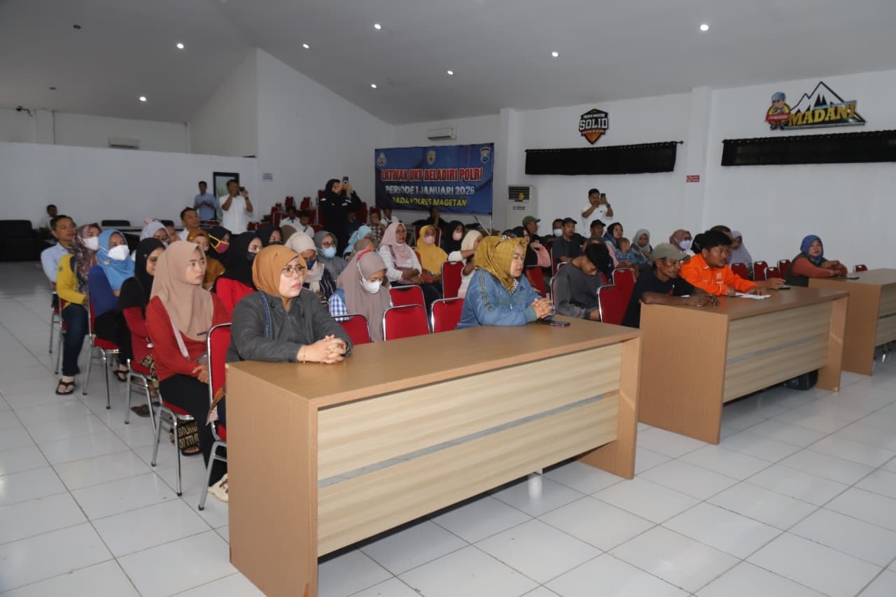 Perwakilan anggota Koperasi MSI saat audiensi dengan Polres Magetan. Polisi menegaskan penetapan tersangka menunggu hasil audit akuntan publik. AJI PUTRA/RADAR MAGETAN