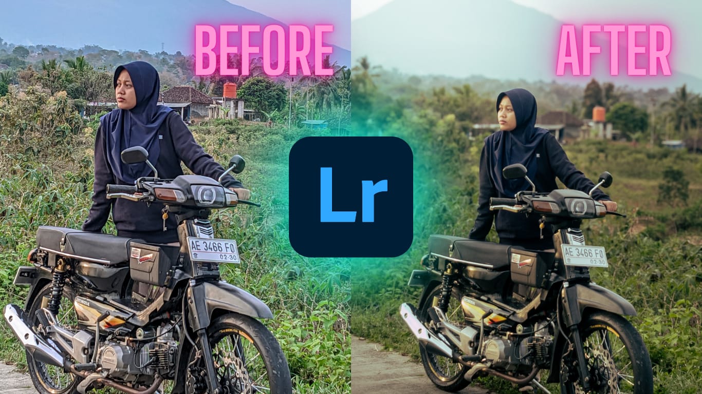 Ilustrasi edit foto cinematic pakai Lightroom Mobile.