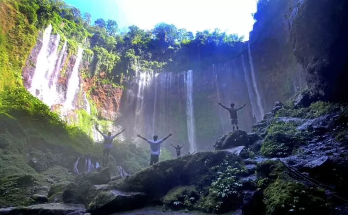 Tumpak Sewu, &ldquo;Niagara&rdquo;-nya Indonesia: air terjun megah bertingkat dengan tebing hijau menawan, destinasi alam yang menantang sekaligus memukau.