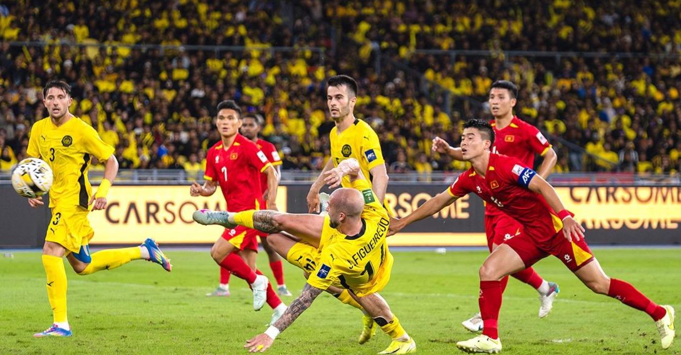 Pertandingan Kualifikasi Piala Asia antara Vietnam vs Malaysia.