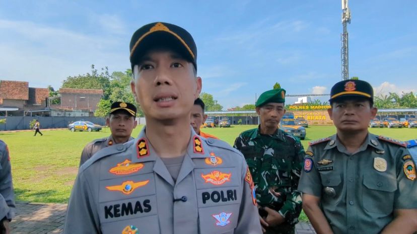 Kapolres Madiun AKBP Kemas Indra Natanegara memastikan penyelidikan kasus pembunuhan pemilik warung di Bypass Saradan masih terus berjalan. DIAN RAHAYU/RADAR MADIUN