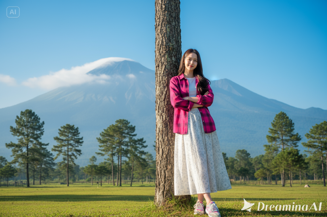 Hasil edit foto suasana pagi cerah