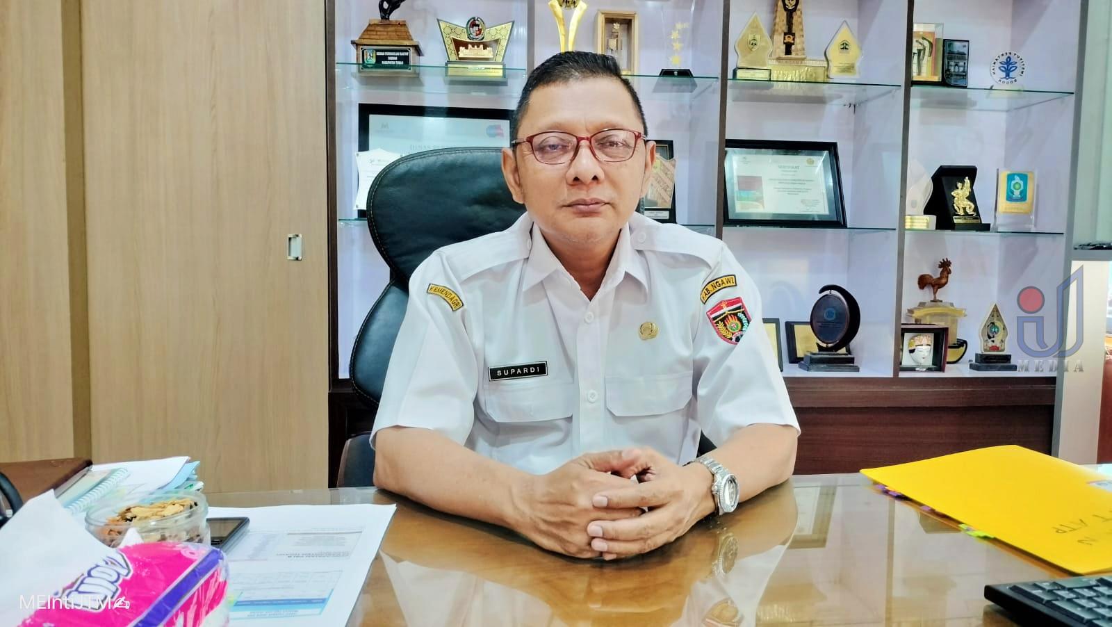 Kepala Dinas Ketahanan Pangan dan Pertanian (DKPP) Ngawi Supardi.