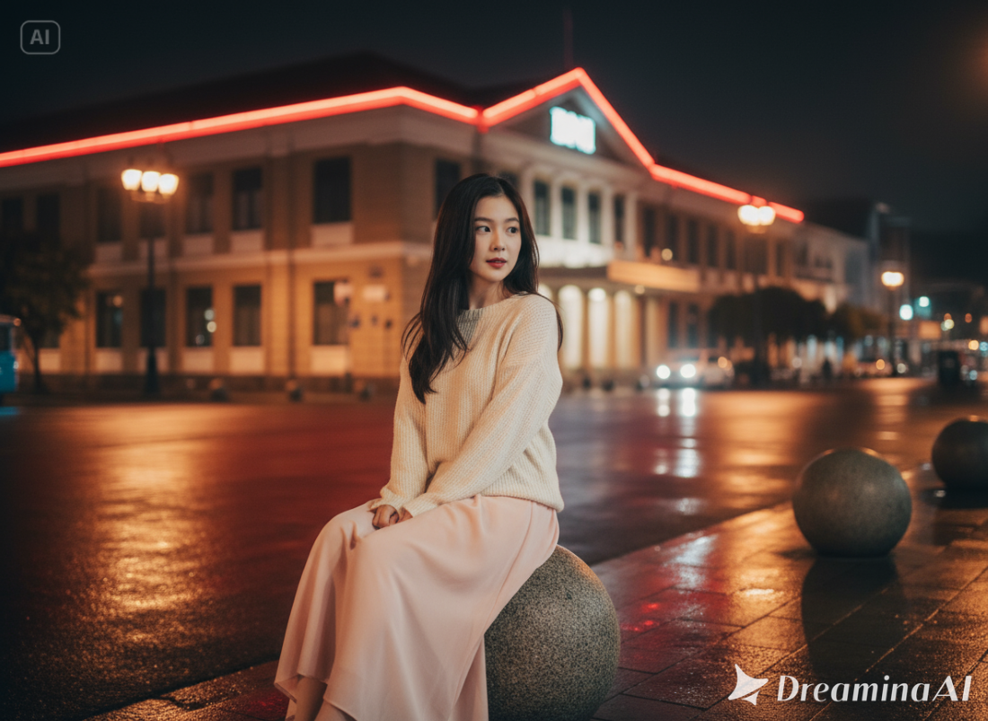 Hasil edit foto malam sinematik di Malioboro
