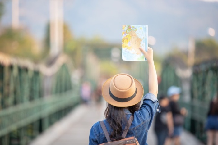 Ilustrasi wisata ke luar negeri.