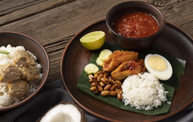 Ilustrasi nasi tempong.