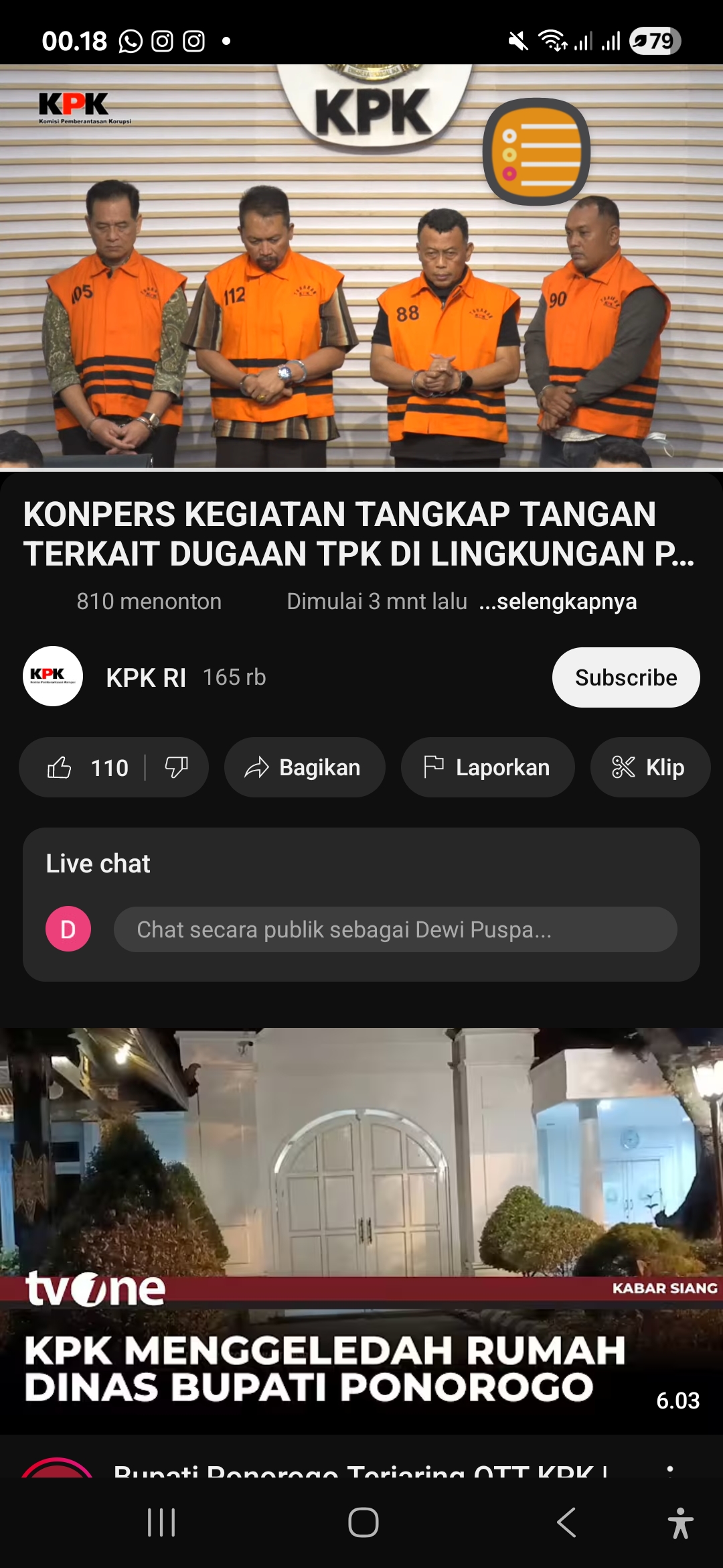 Bupati Sugiri Sancoko, Sekda Agus Pramono, Dirut RSUD dr. Harjono Yunus Mahatma, serta vendor ditetapkan tersangka dalam kasus korupsi di Ponorogo.