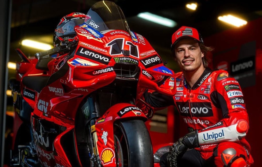 Nicolo Bulega gagal finis di sprint race MotoGP Portugal usai crash di lap keempat.
