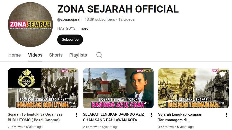 Zona Sejarah salah satu akun edukasi di media sosial.