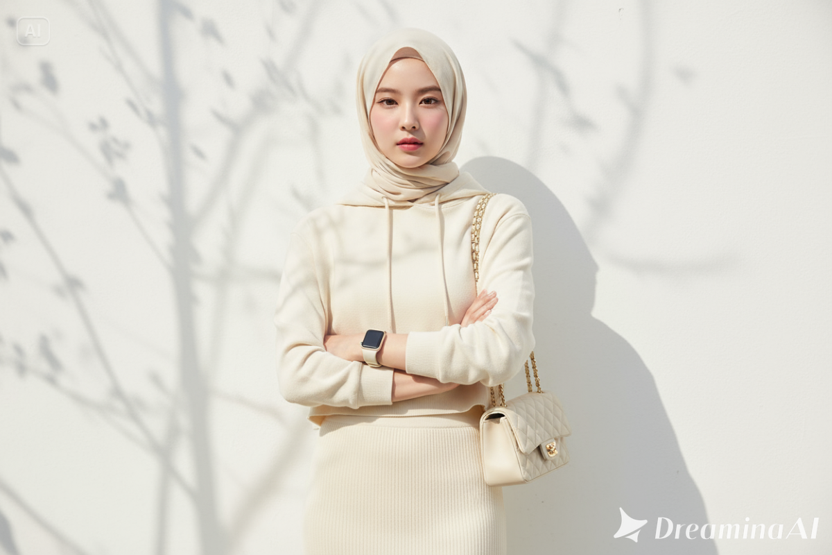 Hasil edit foto ala Korean aesthetic