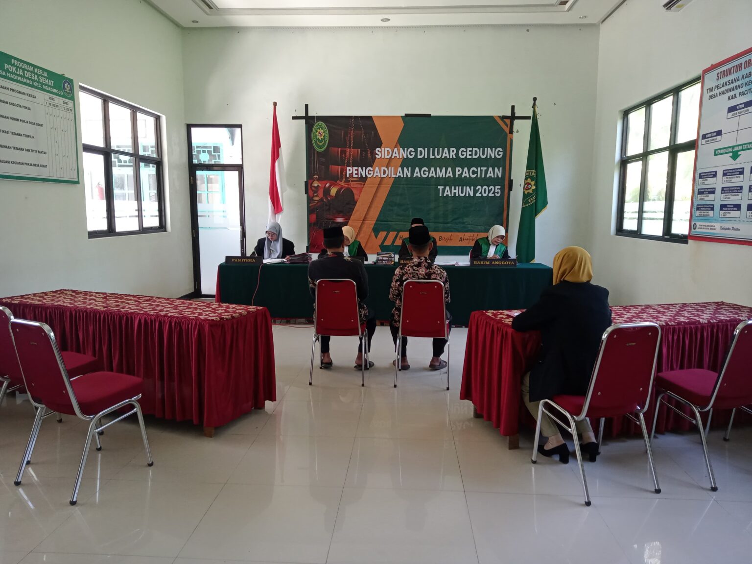 Suasana sidang cerai di Pacitan. Data Disdukcapil mencatat 116 ribu pasangan belum terdaftar secara resmi dalam sistem negara. FOTO: ISTIMEWA
