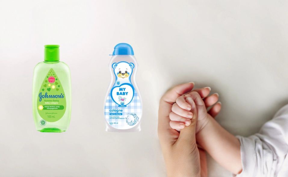 Ilustrasi parfum bayi dan anak.