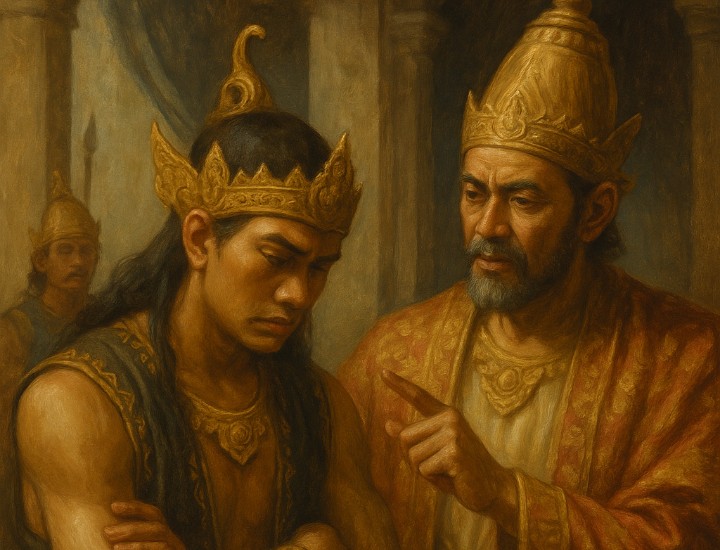 Ilustrasi lakon wayang Supala Gugat.