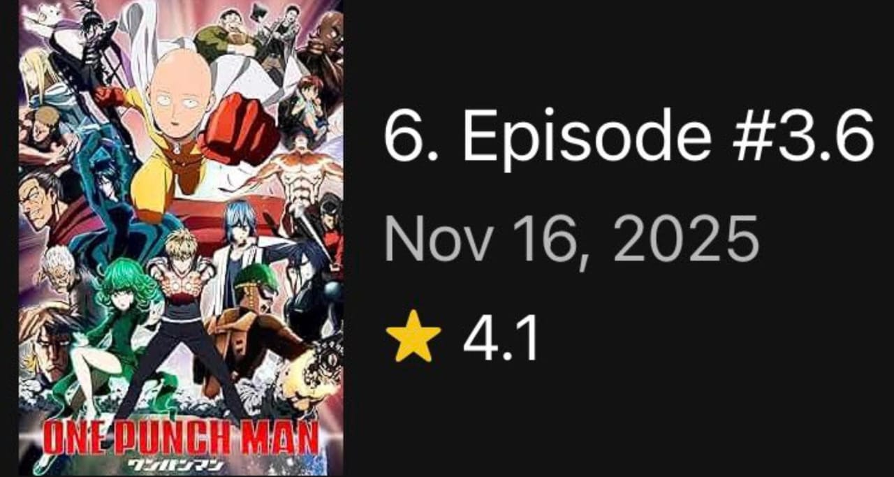 Episode terbaru One Punch Man panen kritik dari fans dan mendapatkan rating rendah.