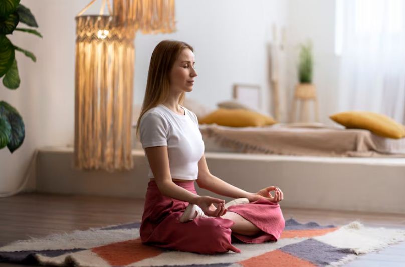 Ilustrasi meditasi pemula.