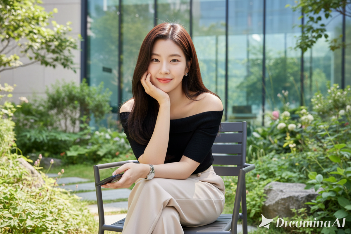 Hasil edit foto garden aesthetic
