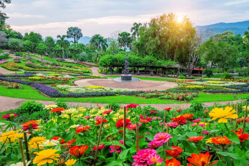 Ilustrasi wisata kebun.