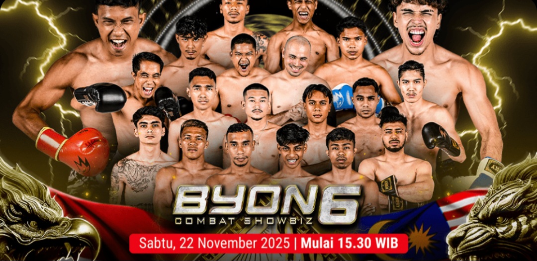 Byon Combat Showbiz 6 digelar Sabtu, 22 November 2025.