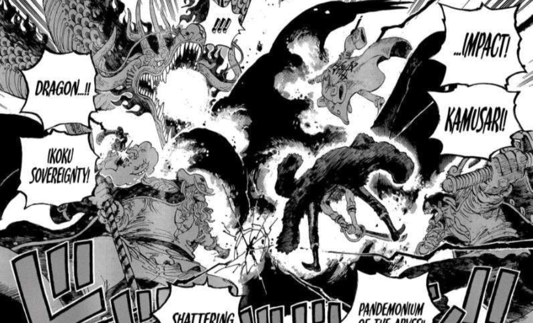 Rocks bersama Garp, Roger, Newgate, Kaido, dan Linlin melancarkan serangan gabungan melawan Imu.