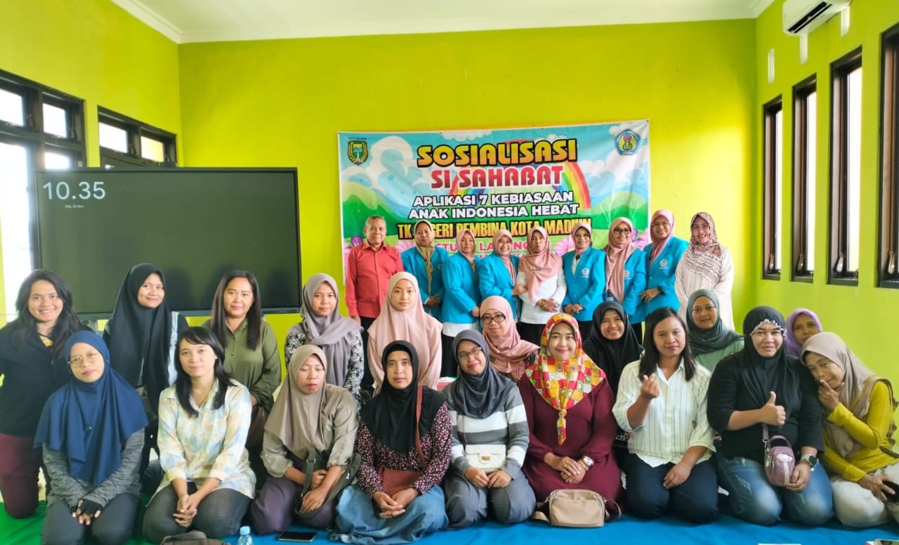 Mahasiswa Pascasarjana Unipma meluncurkan aplikasi Sisa Sahabat untuk memantau tujuh kebiasaan Anak Indonesia Hebat di TK Negeri Pembina Kota Madiun.