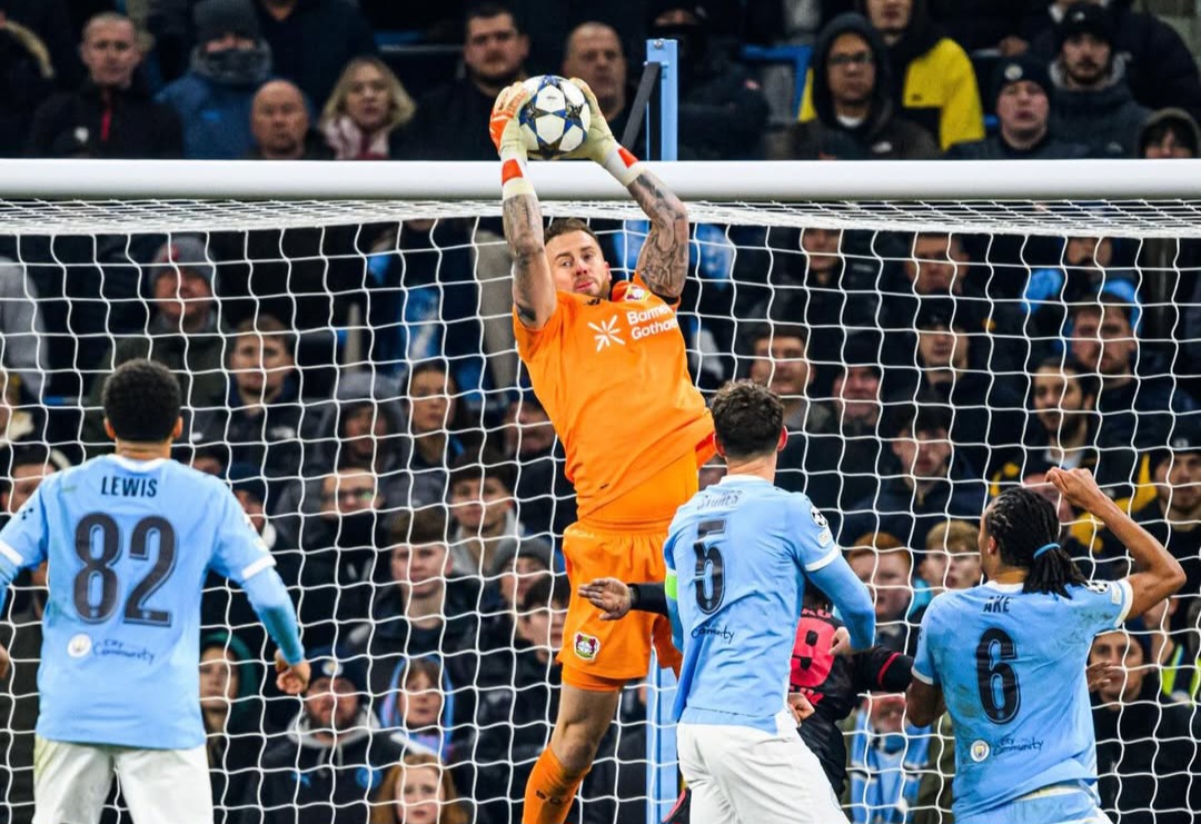 City saat hadapi Leverkusen.