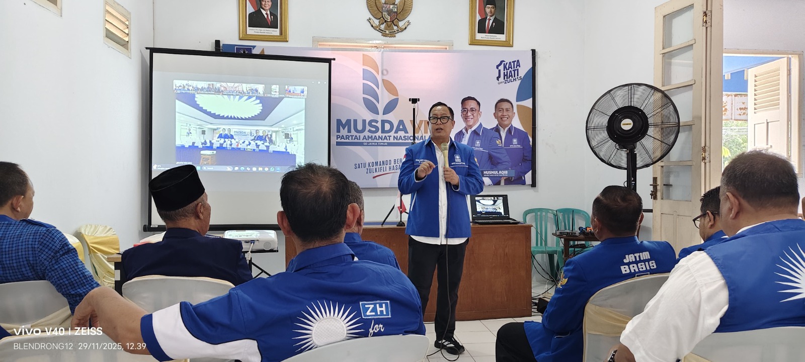 Suasana Musda VI PAN Magetan saat Ketua Umum PAN Zulkifli Hasan menetapkan kembali Dwi Aryanto sebagai Ketua DPD PAN Magetan periode 2024&ndash;2029. FOTO: DPD PAN MAGETAN