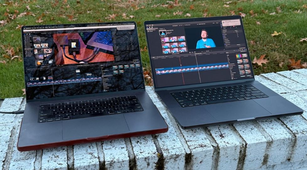 Ilustrasi laptop editing video