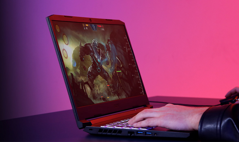 Ilustrasi laptop gaming.