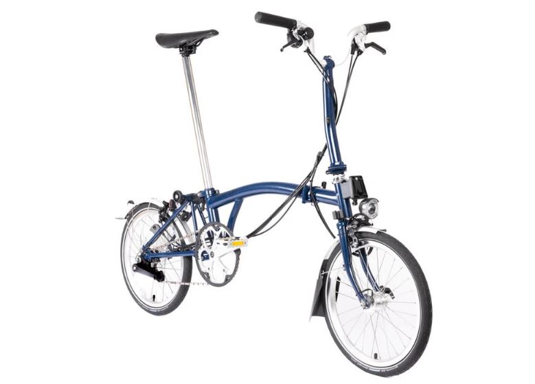 Sepeda lipat Brompton klasik dan sporty.