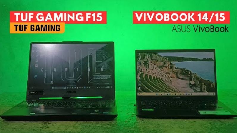 Ilustrasi perbandingan ASUS Vivobook dan TUF Gaming.