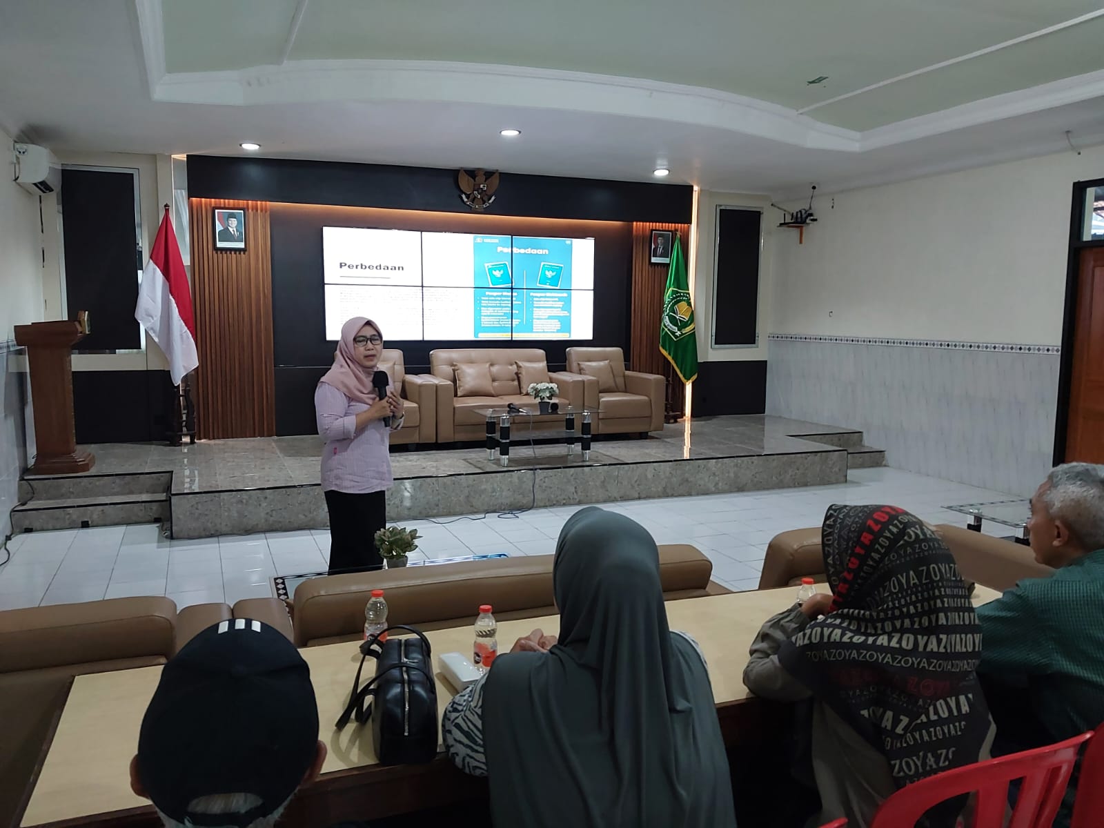 Kemenhaj Kota Madiun memberikan sosialisasi kepada para calon jemaah haji terkait pelunasan Bipih. FOTO: ISTIMEWA
