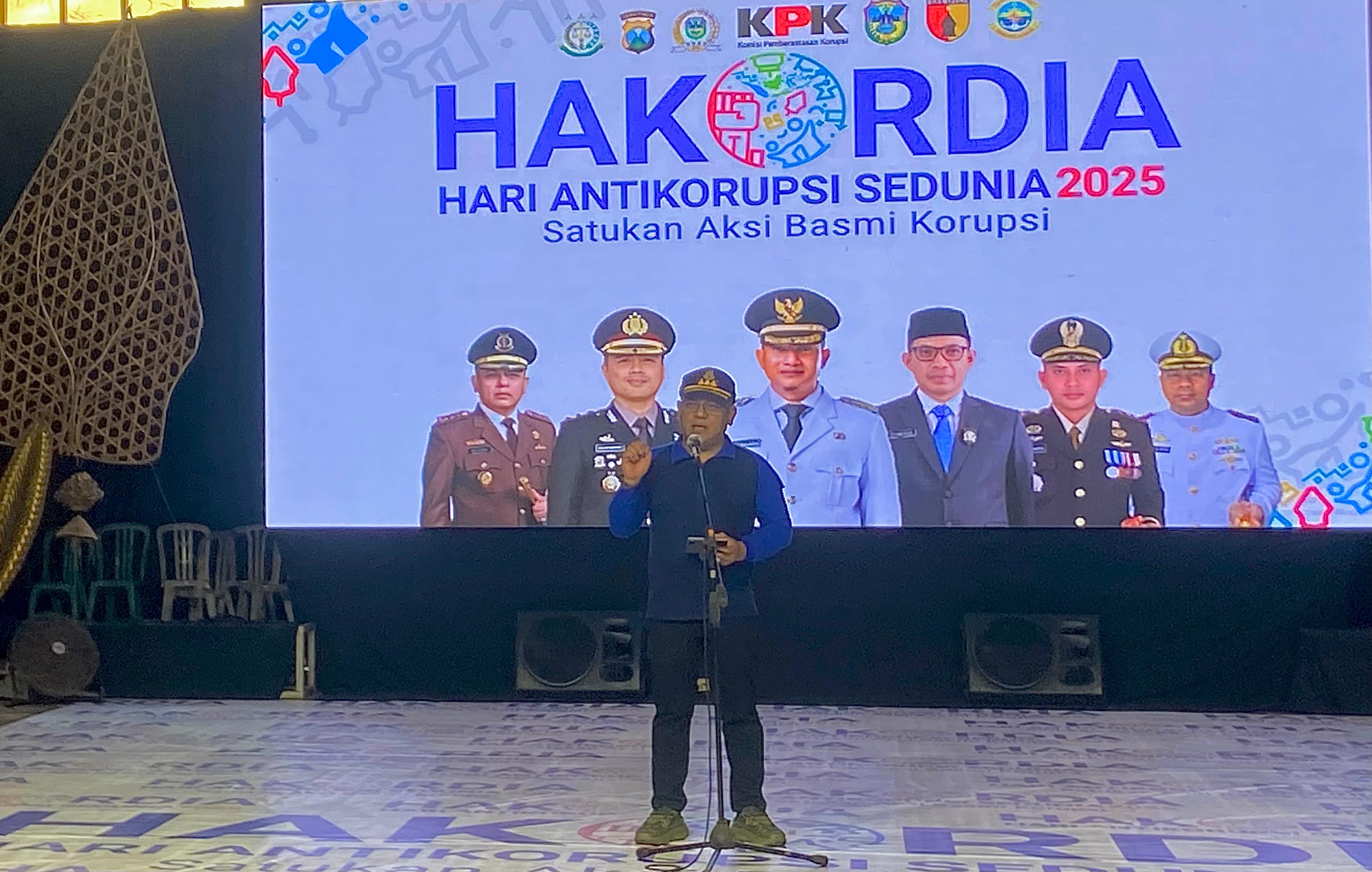Inspektur Inspektorat Mahmud dalam kegiatan Hakordia 2025 di Pacitan pada Sabtu (6/12) lalu.