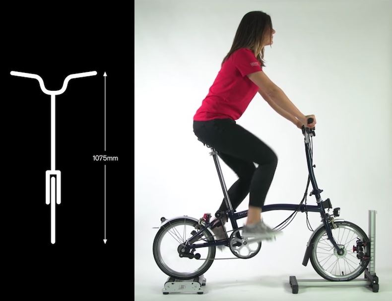 Ilustrasi handlebar sepeda lipat Brompton.