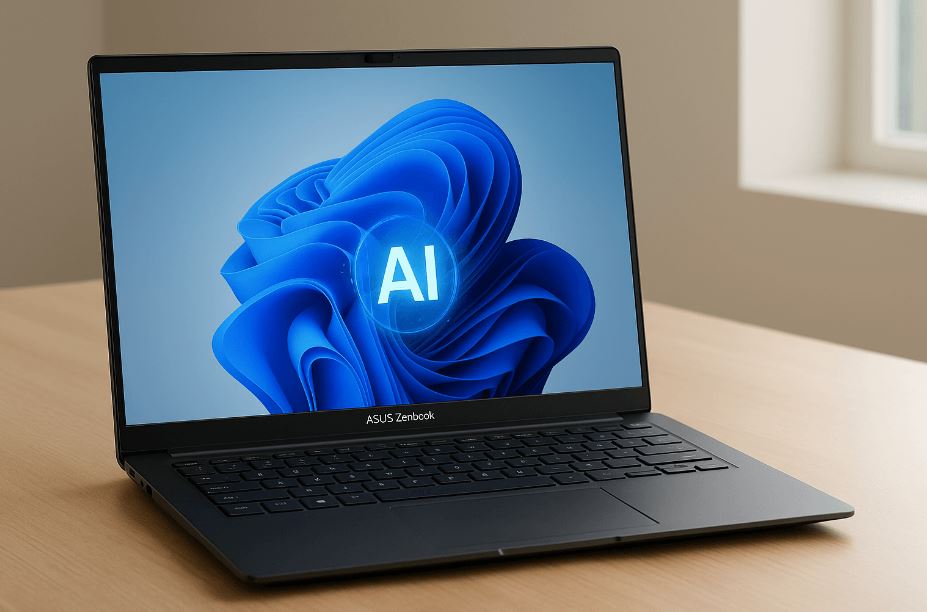 Ilustrasi laptop ASUS AI Engine.