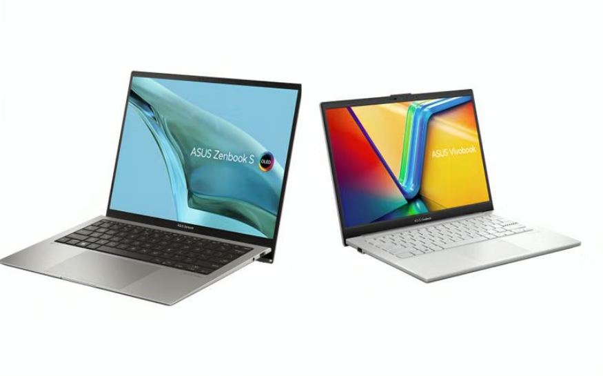 Ilustrasi laptop ASUS Vivobook dan Zenbook.