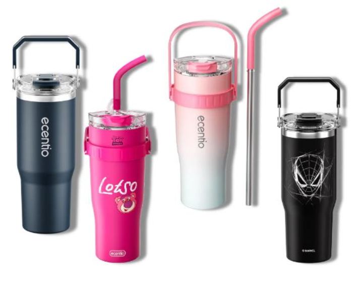 Ilustrasi tumbler Ecentio yang cocok untuk hampers.