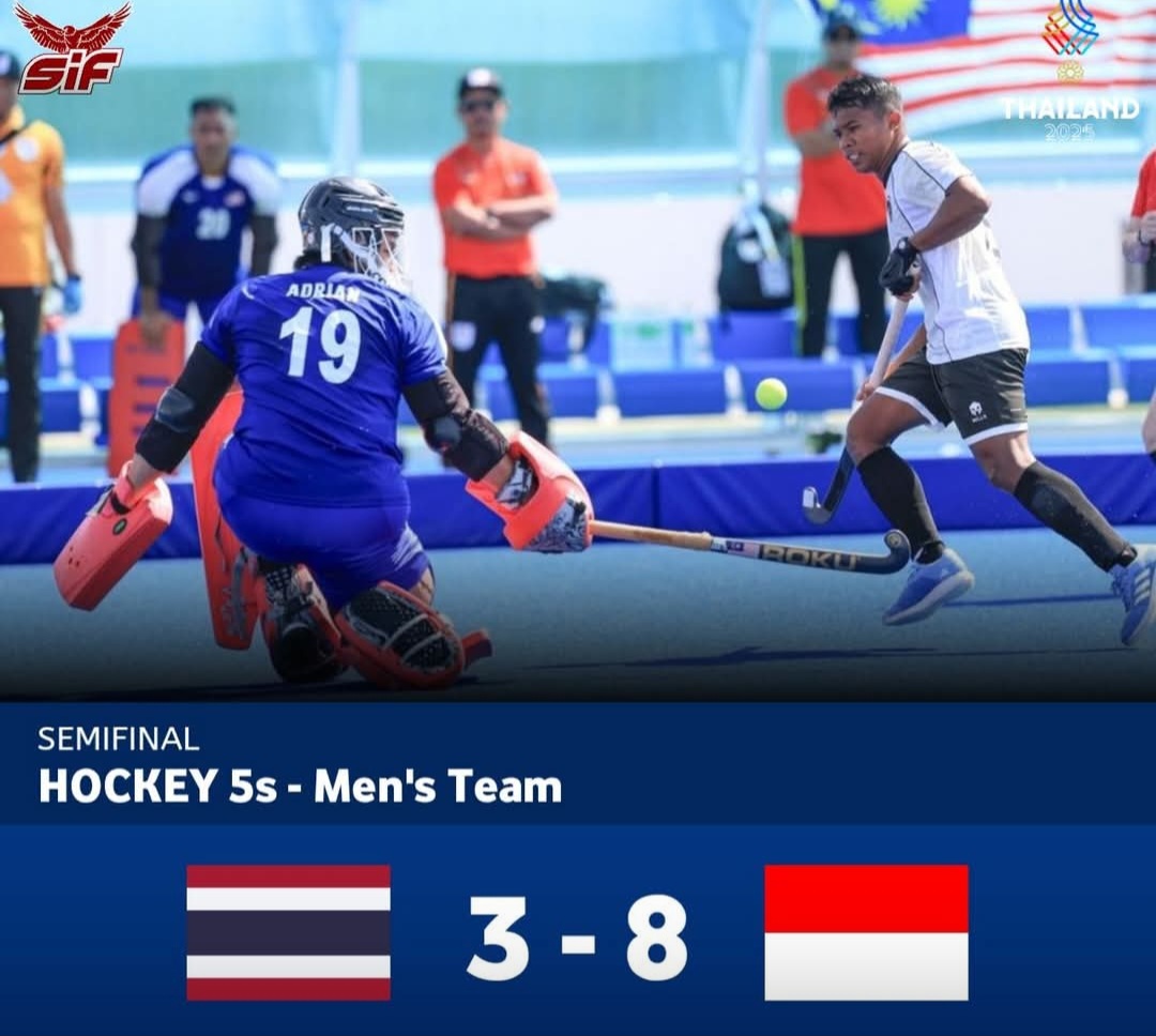 Timnas Hockey 5s Putra Indonesia libas Thailand 8-3 dan melaju ke final SEA Games 2025.