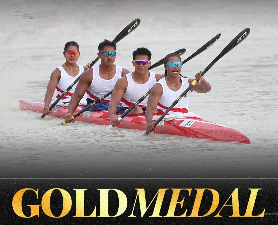 Indonesia kemudian menambah medali emas kedua dari cabang kayak.