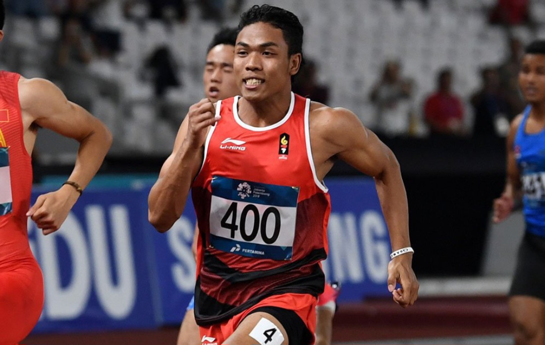 Sprinter Lalu Muhammad Zohri diprediksi menyumbang medali untuk Indonesia hari ini.