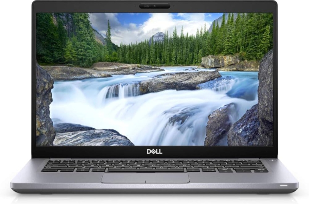 Ilustrasi laptop Dell untuk pekerja.