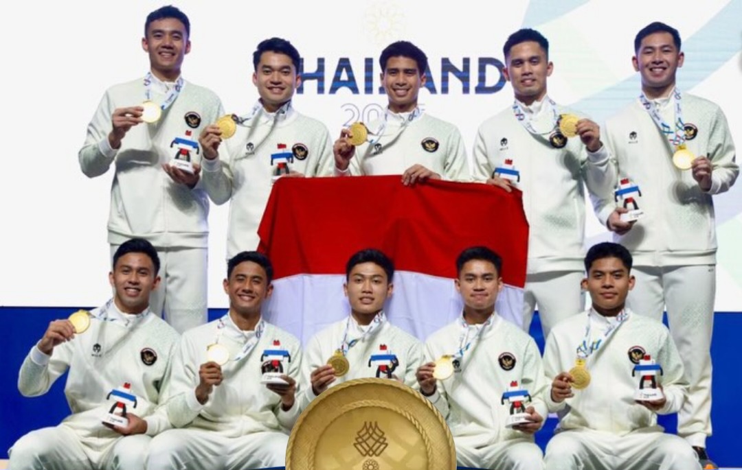 Badminton beregu putra sabet emas.