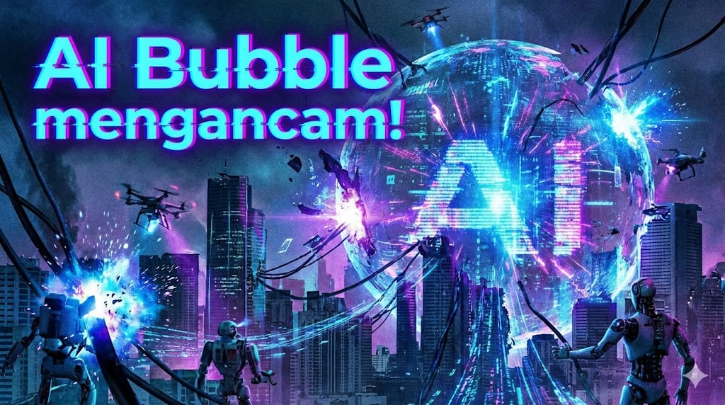 Ilustrasi AI Bubble.