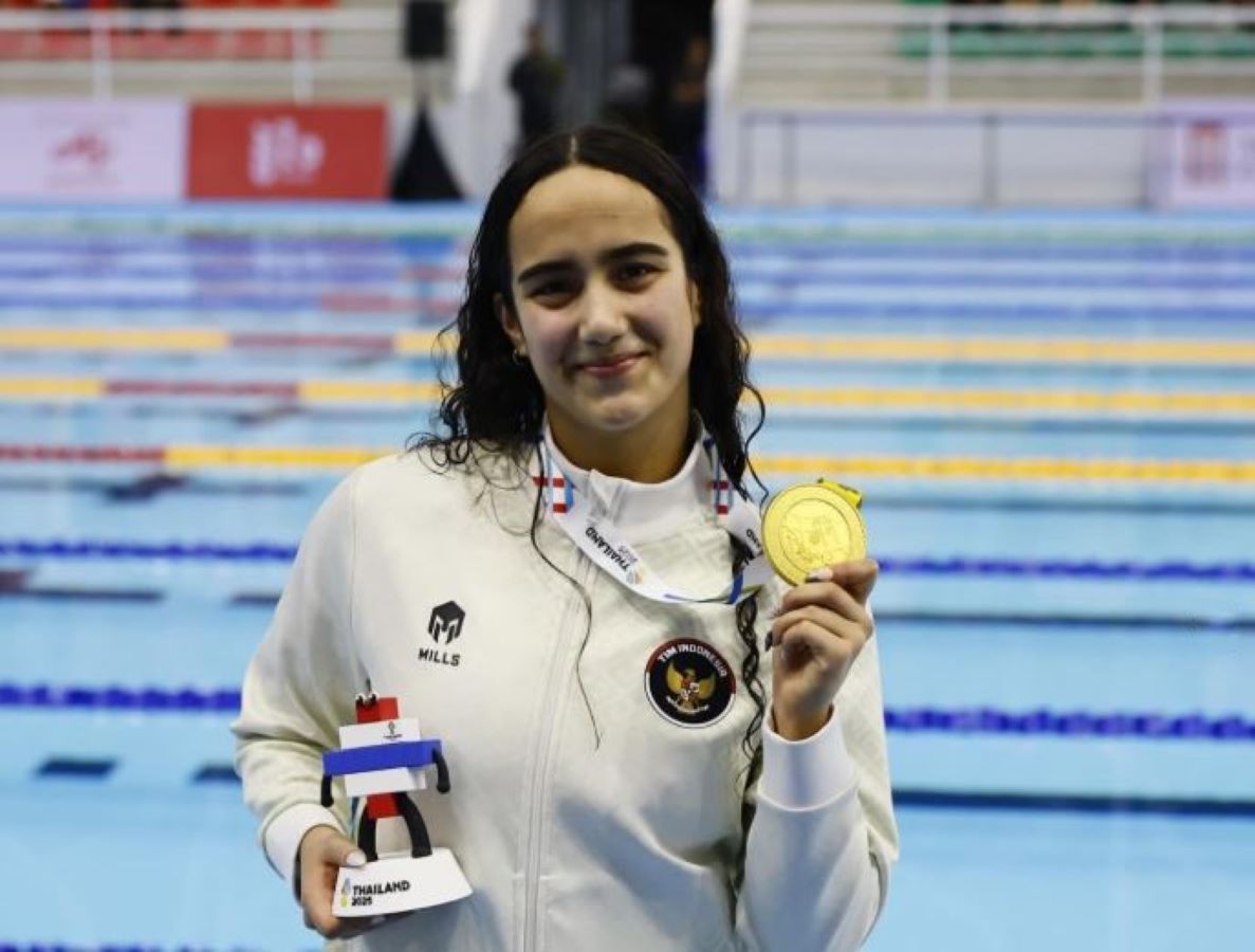 Masniari Wolf sabet emas dari nomor 50 meter gaya punggung putri SEA Games 2025.