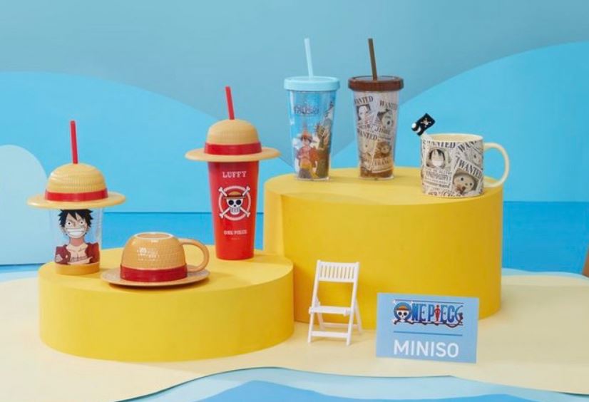 Ilustrasi tumbler Miniso x One Piece.