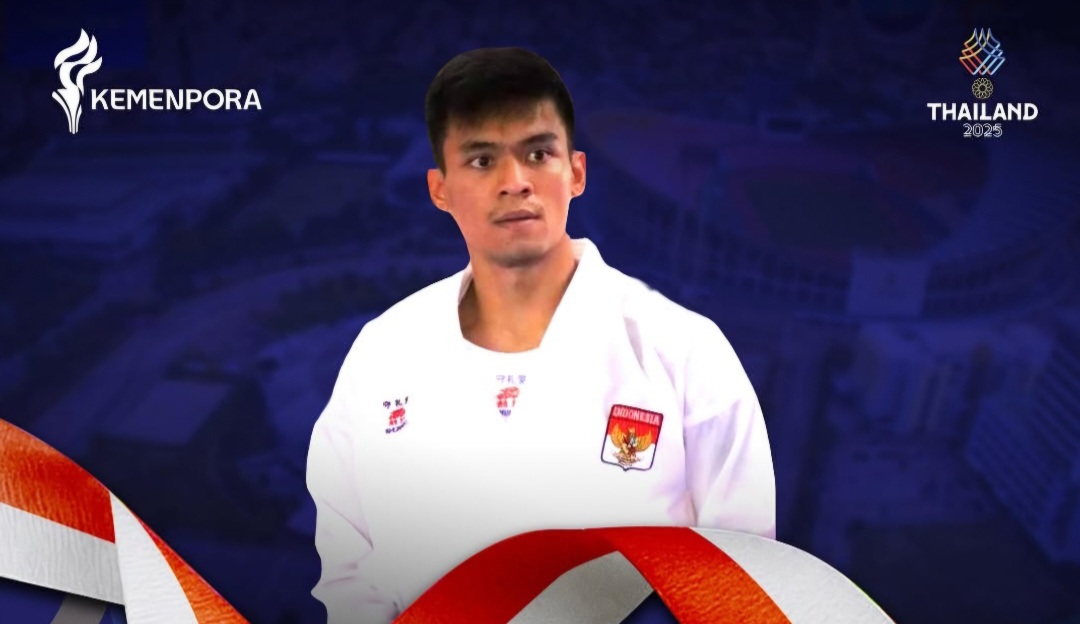 Karate menyumbang emas ke-24 Indonesia di SEA Games 2025 lewat kemenangan Ignatius Joshua Kandou di final kelas -75 kg putra.