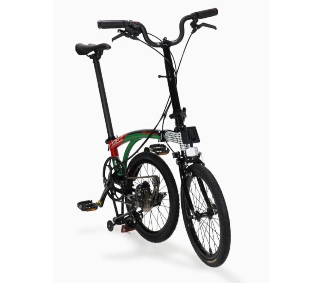 Sepeda lipat Kreuz mirip Brompton edisi Free Palestine.