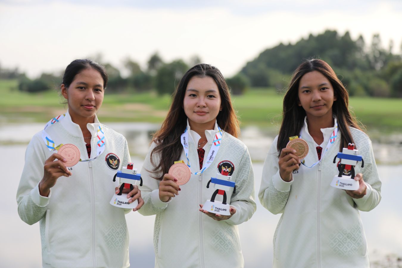 Medali perunggu diraih tim beregu putri cabang olahraga golf SEA Games 2025.